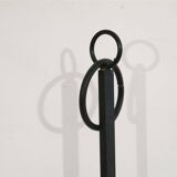 Brutalist hammered iron candle holder 1950