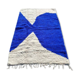 Tapis berbère bleu fait main 100cm x 200cm