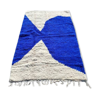 Tapis berbère bleu fait main 100cm x 200cm
