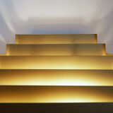 Pair of gold-plated aluminum wall lights by Jules Wabbes - 2 pairs available
