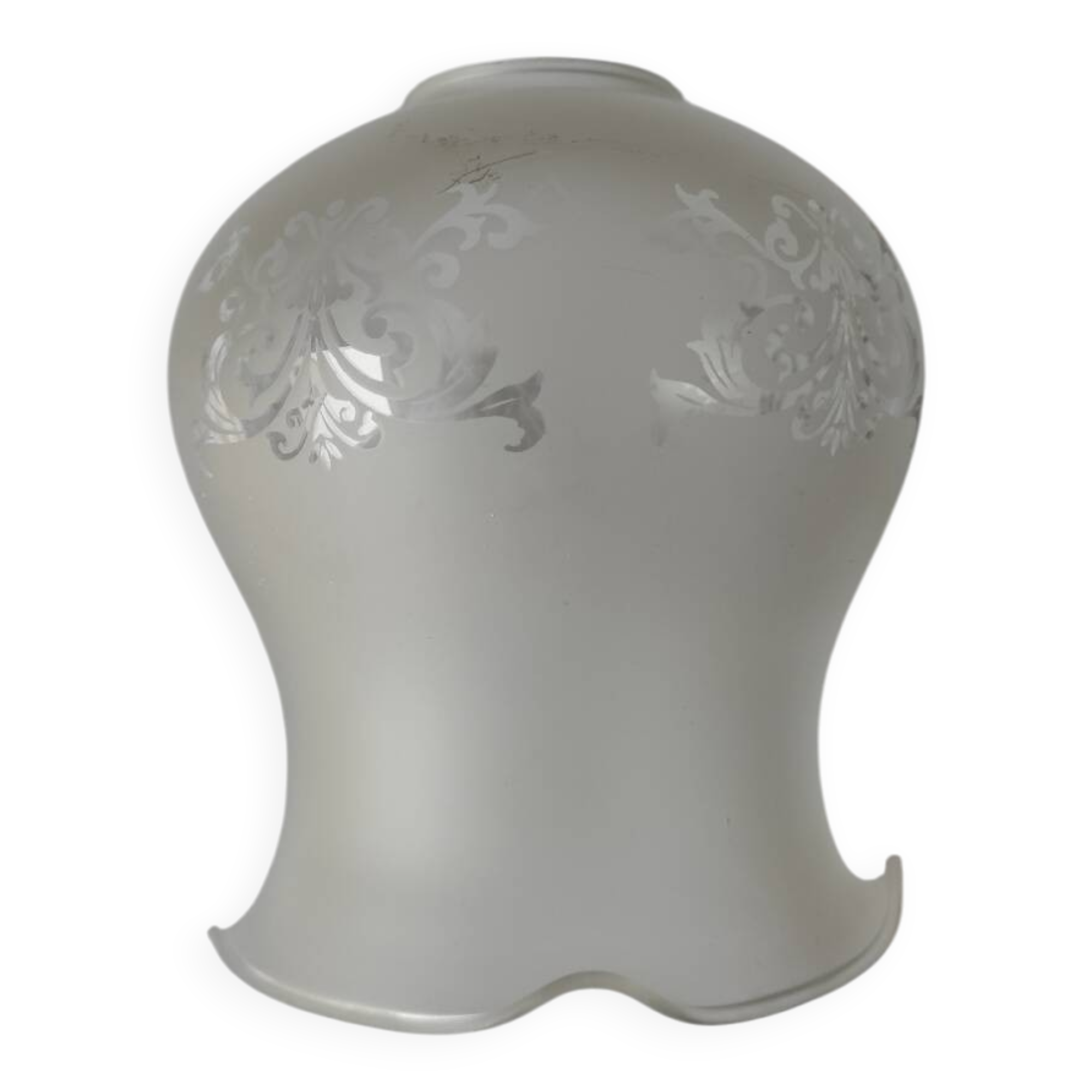 'Tulip' lampshade for lighting, transparent decoration on frosted glass.
