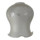 'Tulip' lampshade for lighting, transparent decoration on frosted glass.
