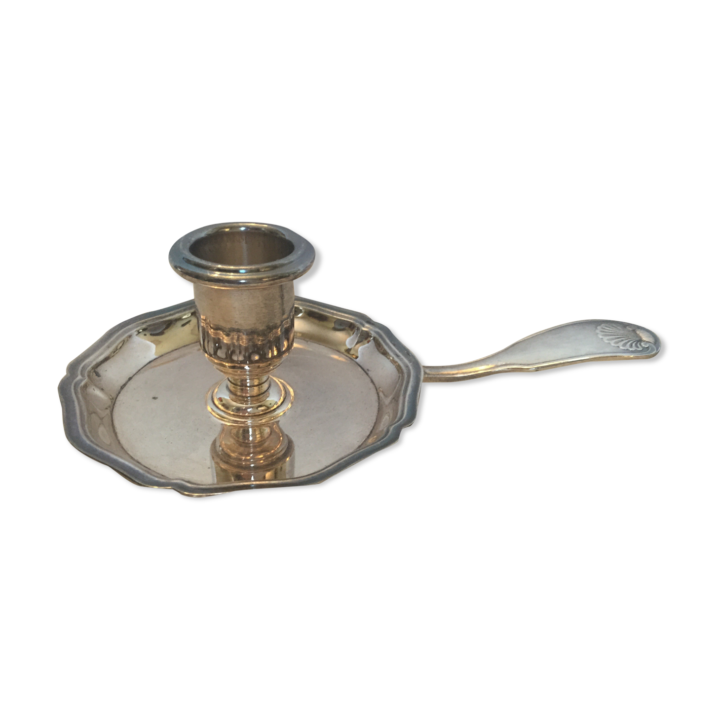 Silver metal candlestick