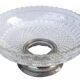 Glass and metal fruit bowl on pedestal, 1930s