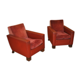 Pair of club armchairs