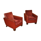 Pair of club armchairs