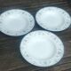 Three soup plates in opaque iron earth porcelain Moustier cluny KG model Victoria