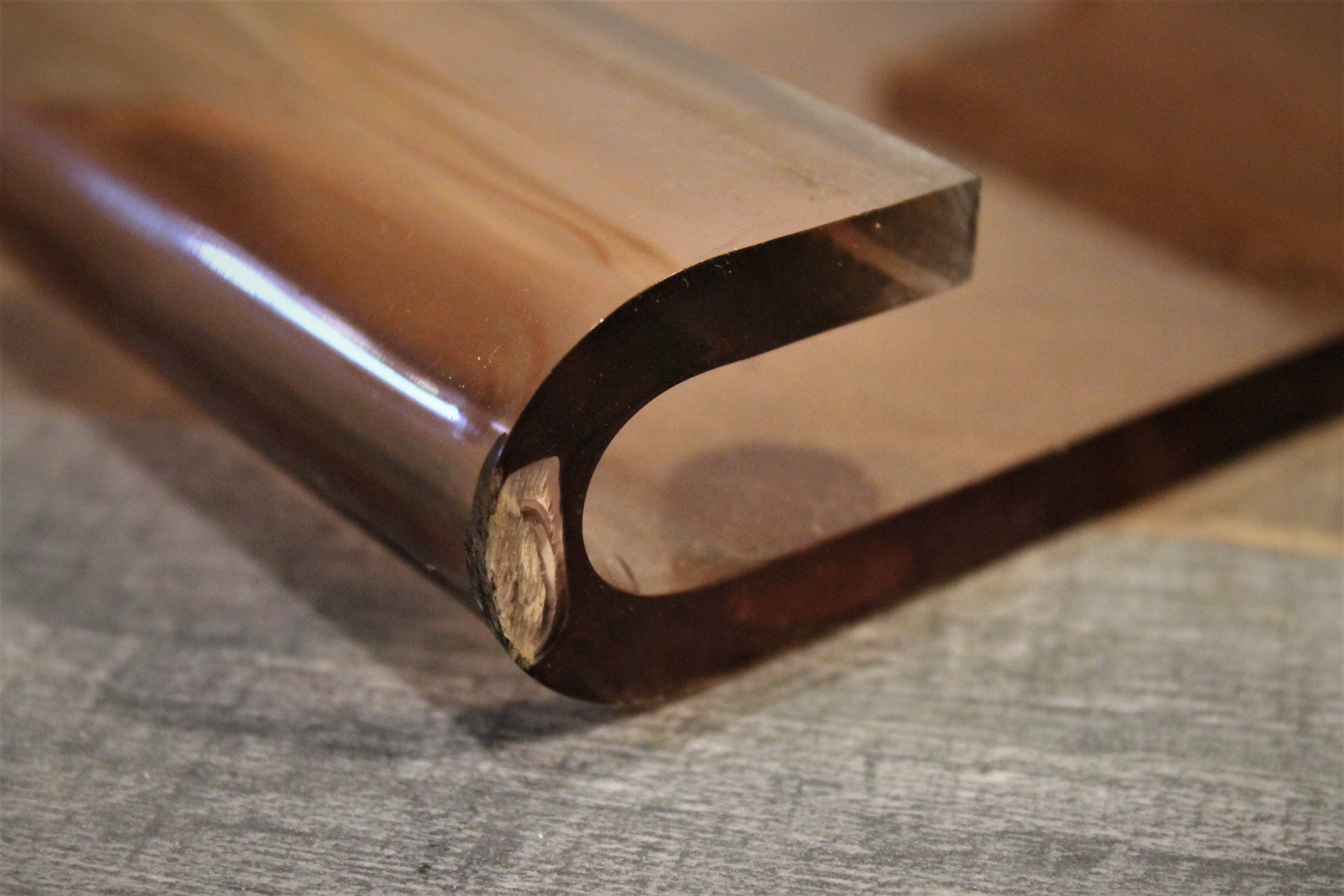 Ashtray plexiglas & steel design 1970