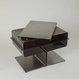 Stainless steel TV cabinet designed by François Monnet for Kappa / Uginox vintage Space Age circa 1970