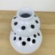 Vase with white ceramic flowers