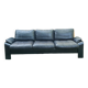 1970s leather three-seater sofa