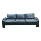1970s leather three-seater sofa