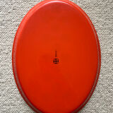 Guzzini orange plate, Ornella Noorda, 1970 design