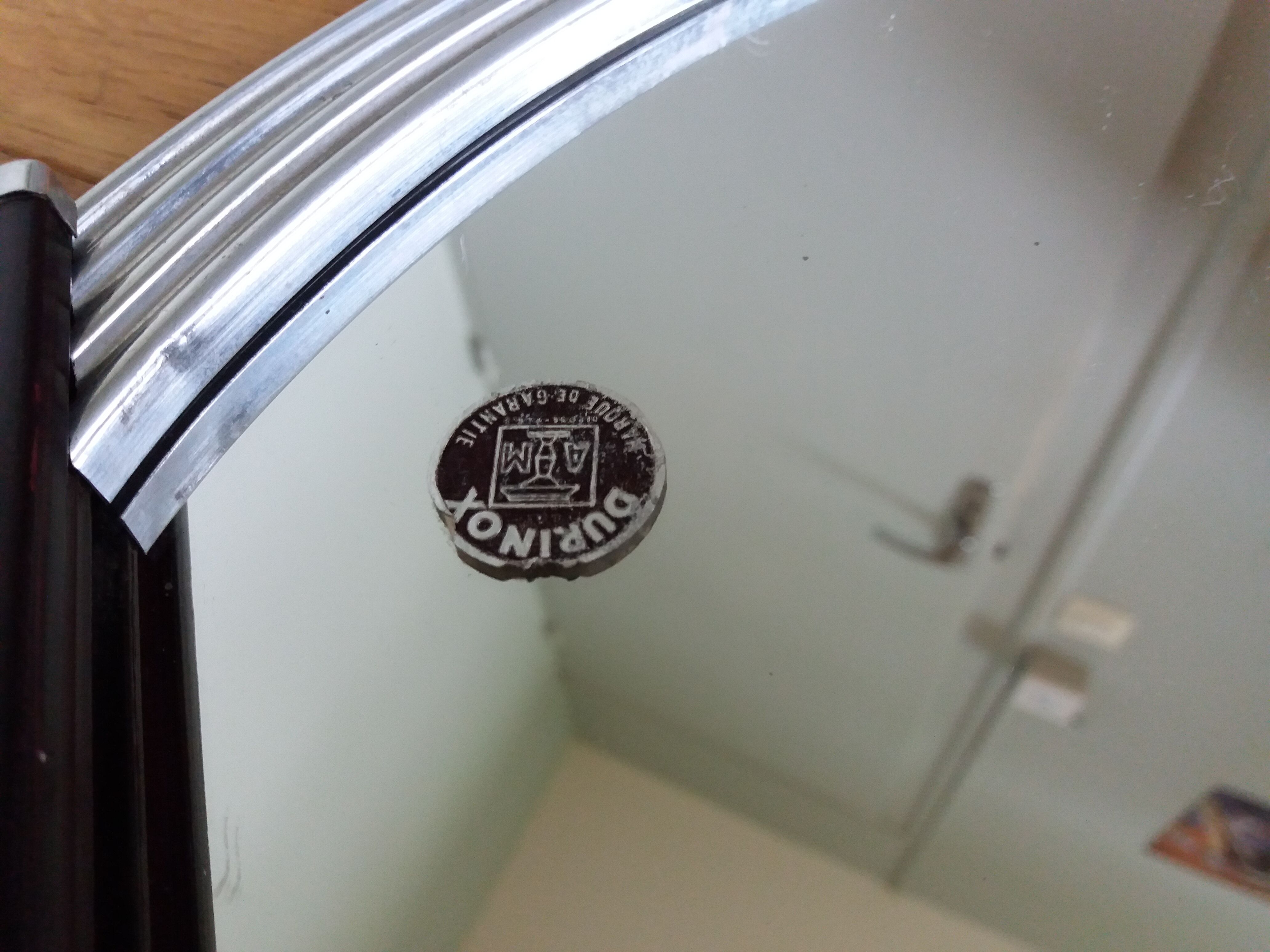 Durinox art deco mirror aperitif tray