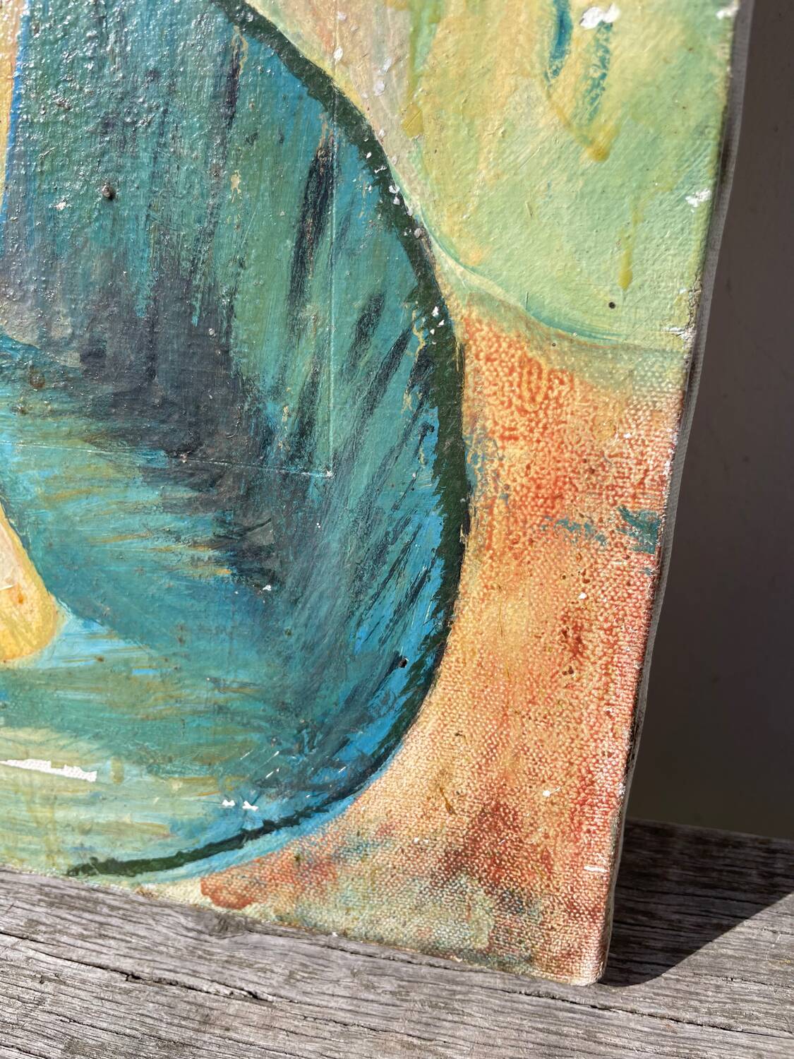 Tableau ancien huile sur toile nu féminin