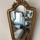 Miroir vintage en bois doré 30x15cm