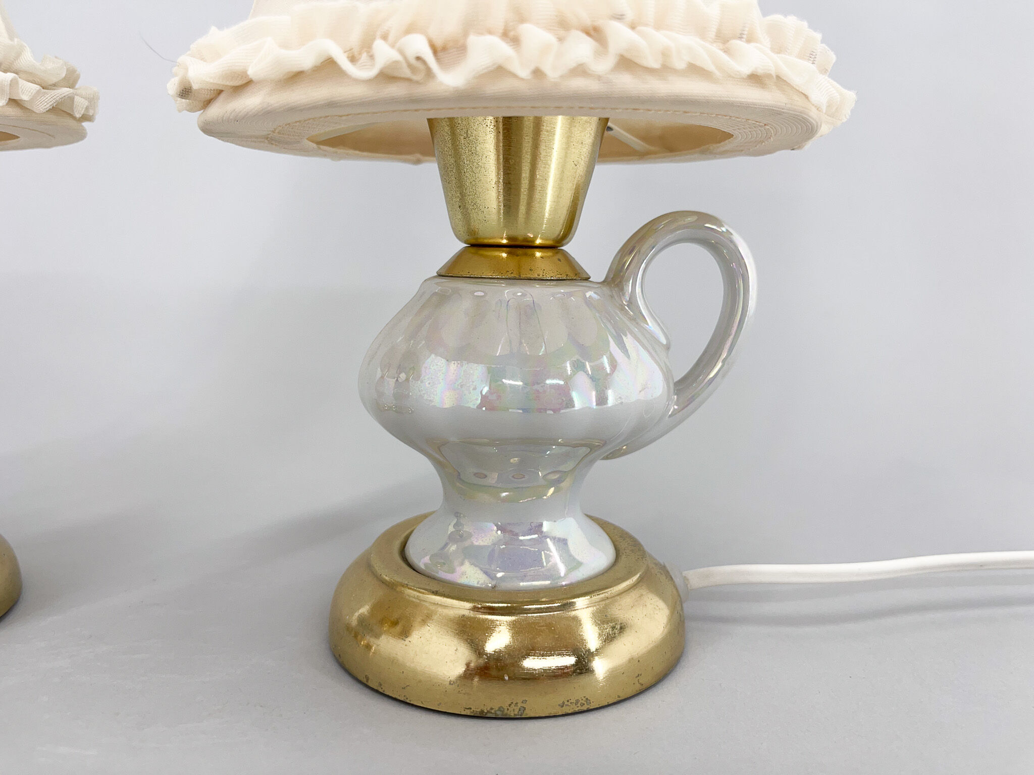 Pair of 1970s Ceramic Table or Bedside Lamps