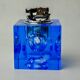 Magnifying lighter by Antonio Imperatore, blue murano glass, Italy, 1970