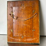 Antique brass metal picture frame in baroque style