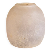 Vase en verre Scavo blanc de Seguso, Murano, années 60