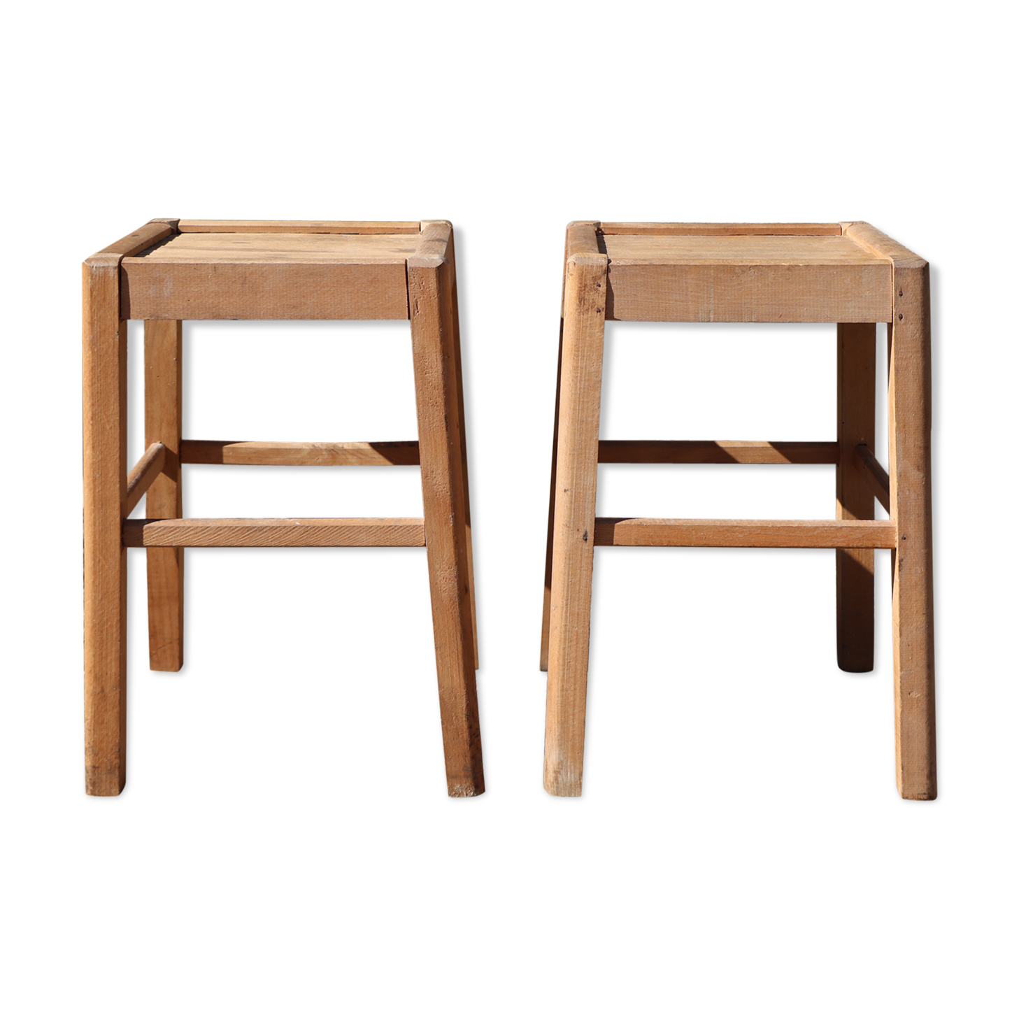 Pair of wooden stools