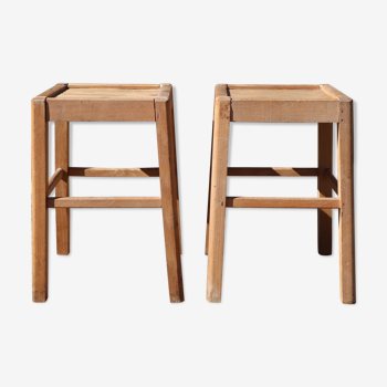 Pair of wooden stools