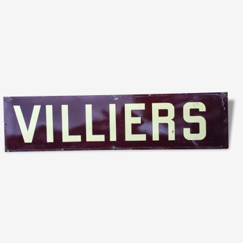 Villiers Metro original enamelled plate