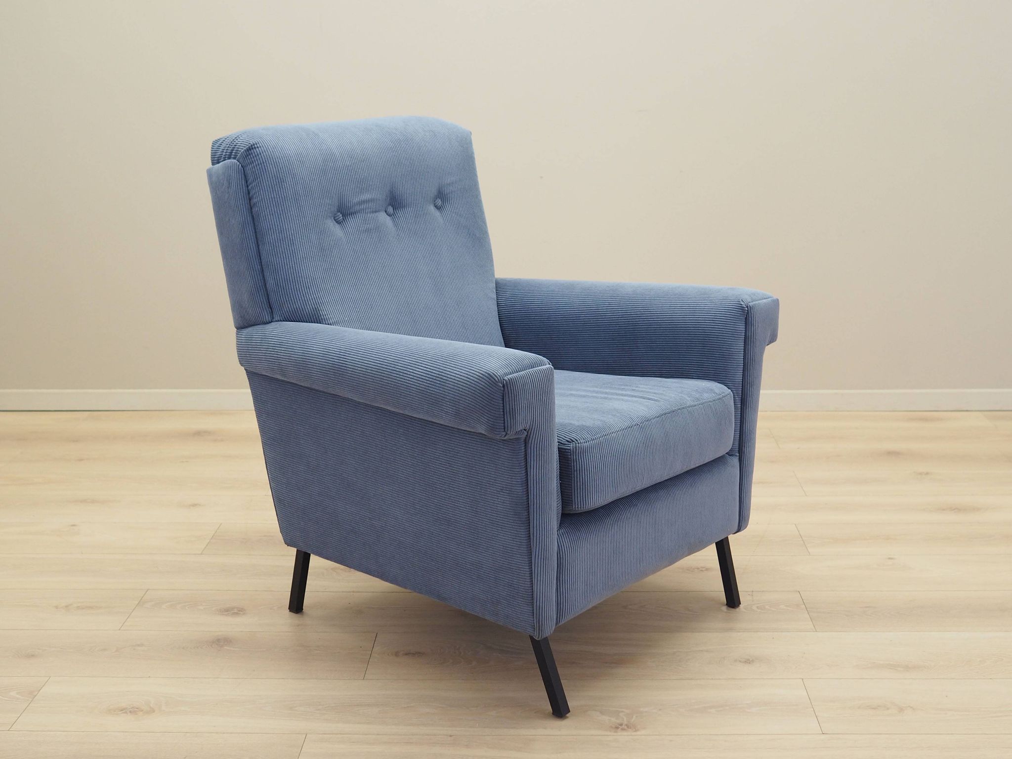 Fauteuil italien bleu, années 70