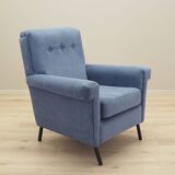 Blue armchair, Italian design, 1970s, production: Italy