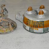 Ceramic pot with lid Joel Baudoin 50s Vallauris .