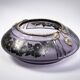Art Deco vase in mauve glass D'Argyl with a pewter mount.