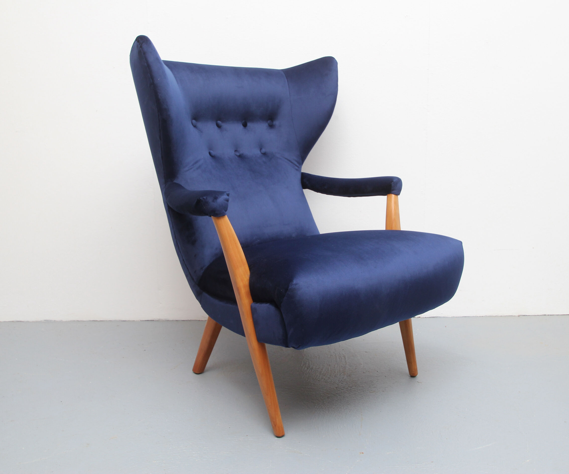1950s highjack chair with stool, completely restored