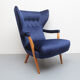 1950s highjack chair with stool, completely restored