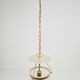 Vintage Brass and Mounted Glass Hundi Lantern Bell Lamp, 1950s