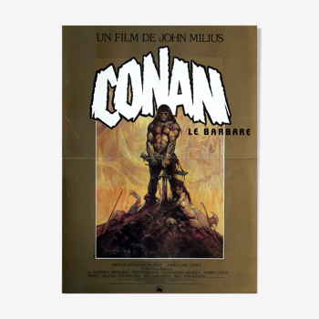 Affiche cinéma originale "Conan le barbare" Schwarzenegger