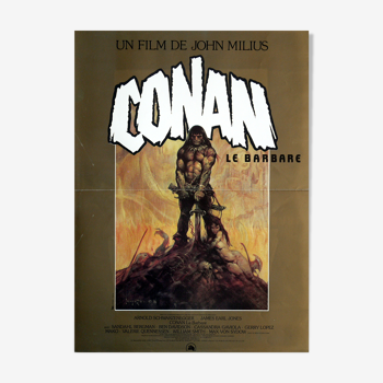 Original movie poster "Conan the Barbarian" Schwarzenegger