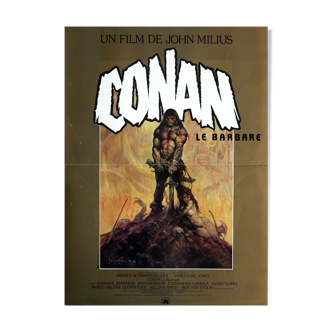 Original movie poster "Conan the Barbarian" Schwarzenegger
