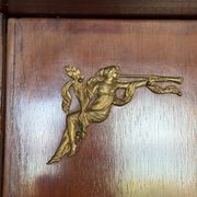Large antique library from the Empire/Napoleon III period in mahogany and gilded bronze.