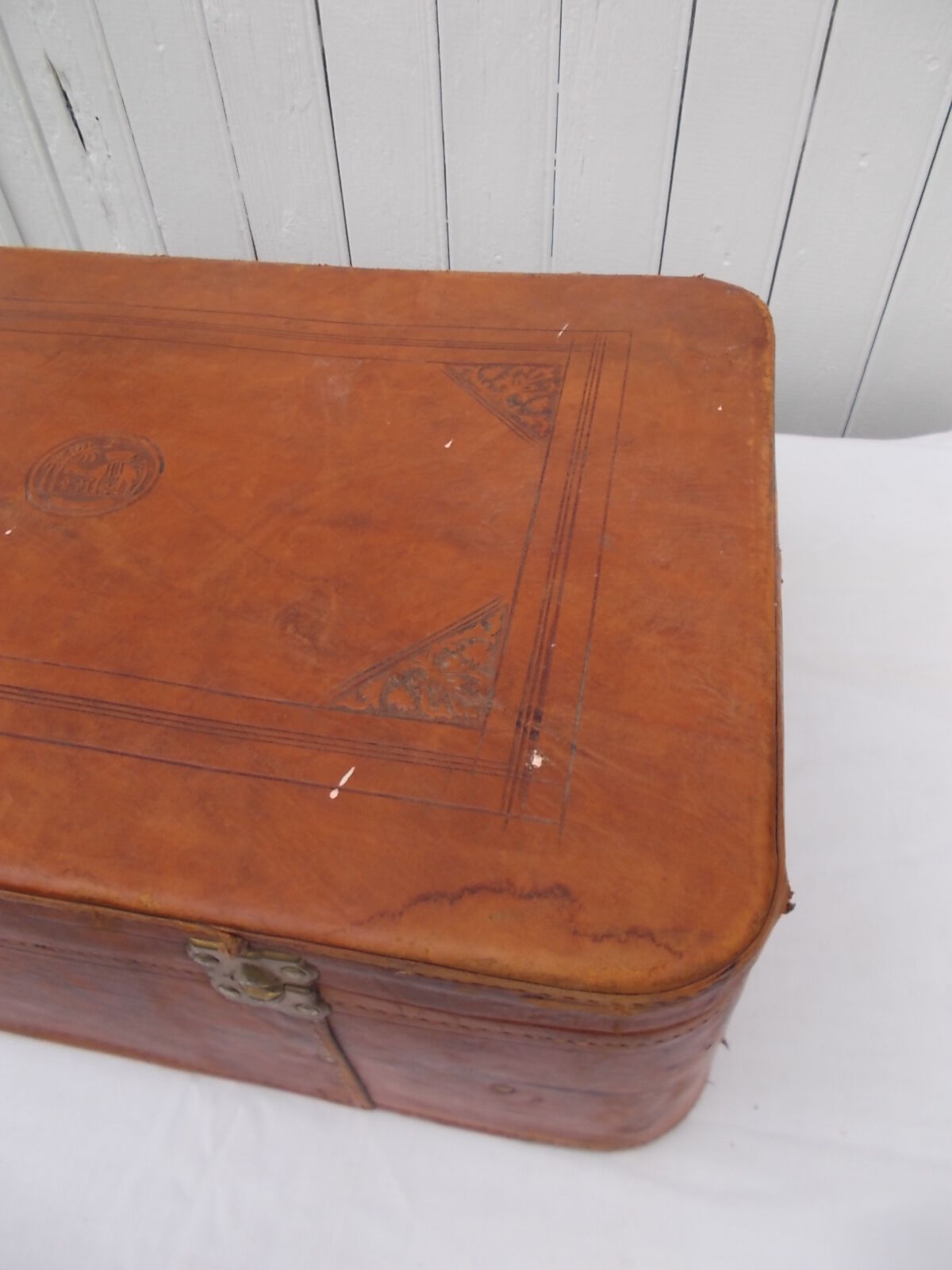 Vintage leather suitcase