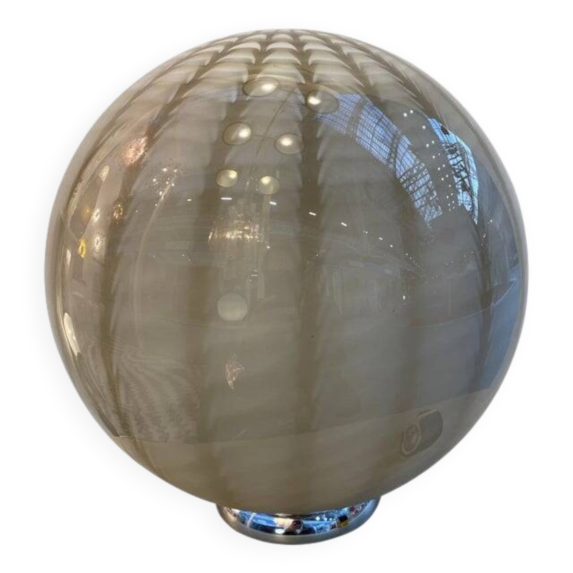 Italian Table Lamp Murano Glass by SimoEng in Light Brown