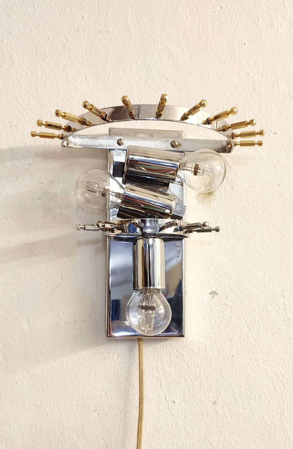 Applique cristal France, années 1950.