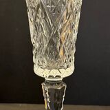 6 flûtes à champagne en cristal taillé