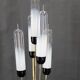 Lampadaire en roseau moderne du milieu du siècle en verre de Murano et métal par Mazzega, Italie, années 1970