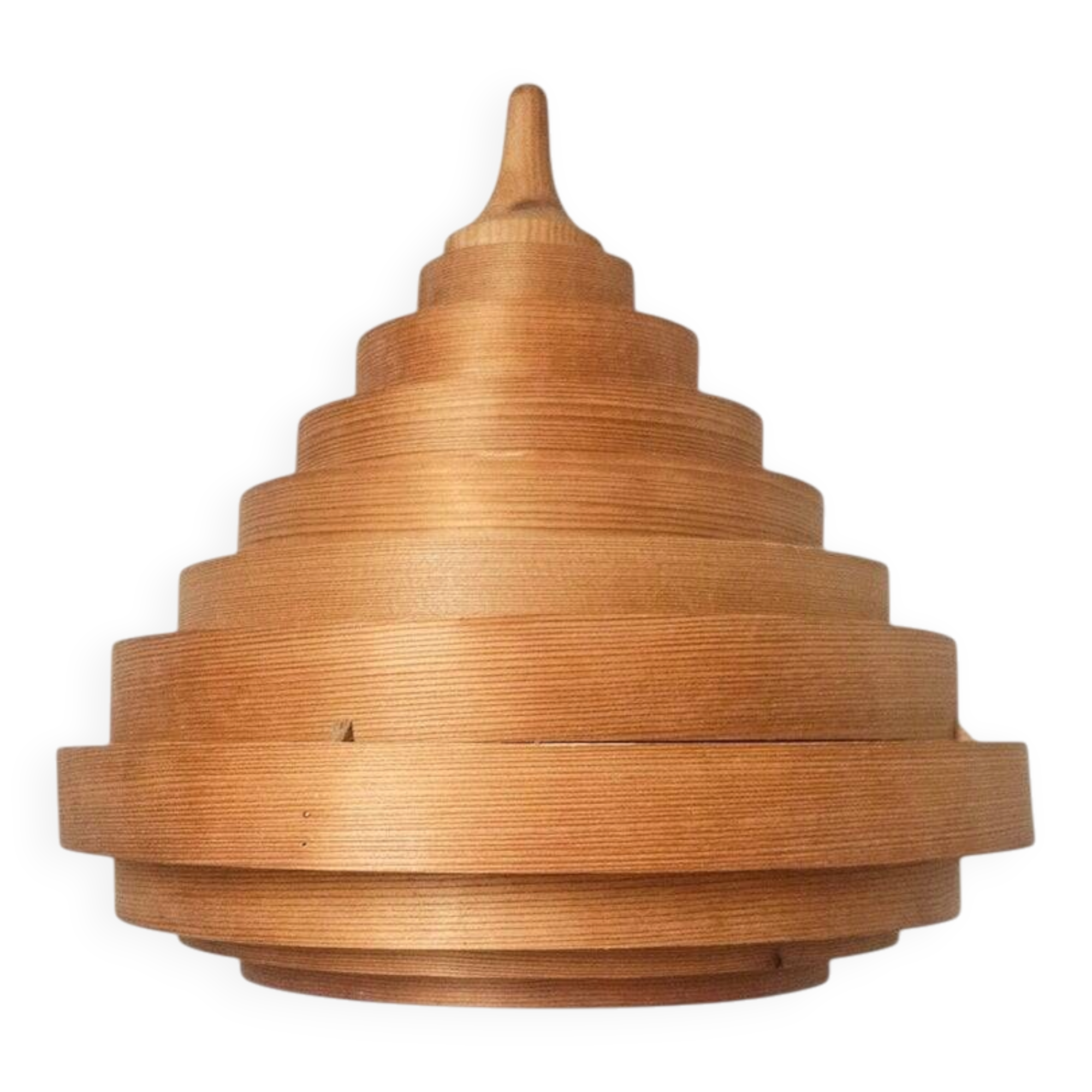 Midcentury Veneer Pendant in style of Hans-Agne Jakobsson, Denmark, 1970s