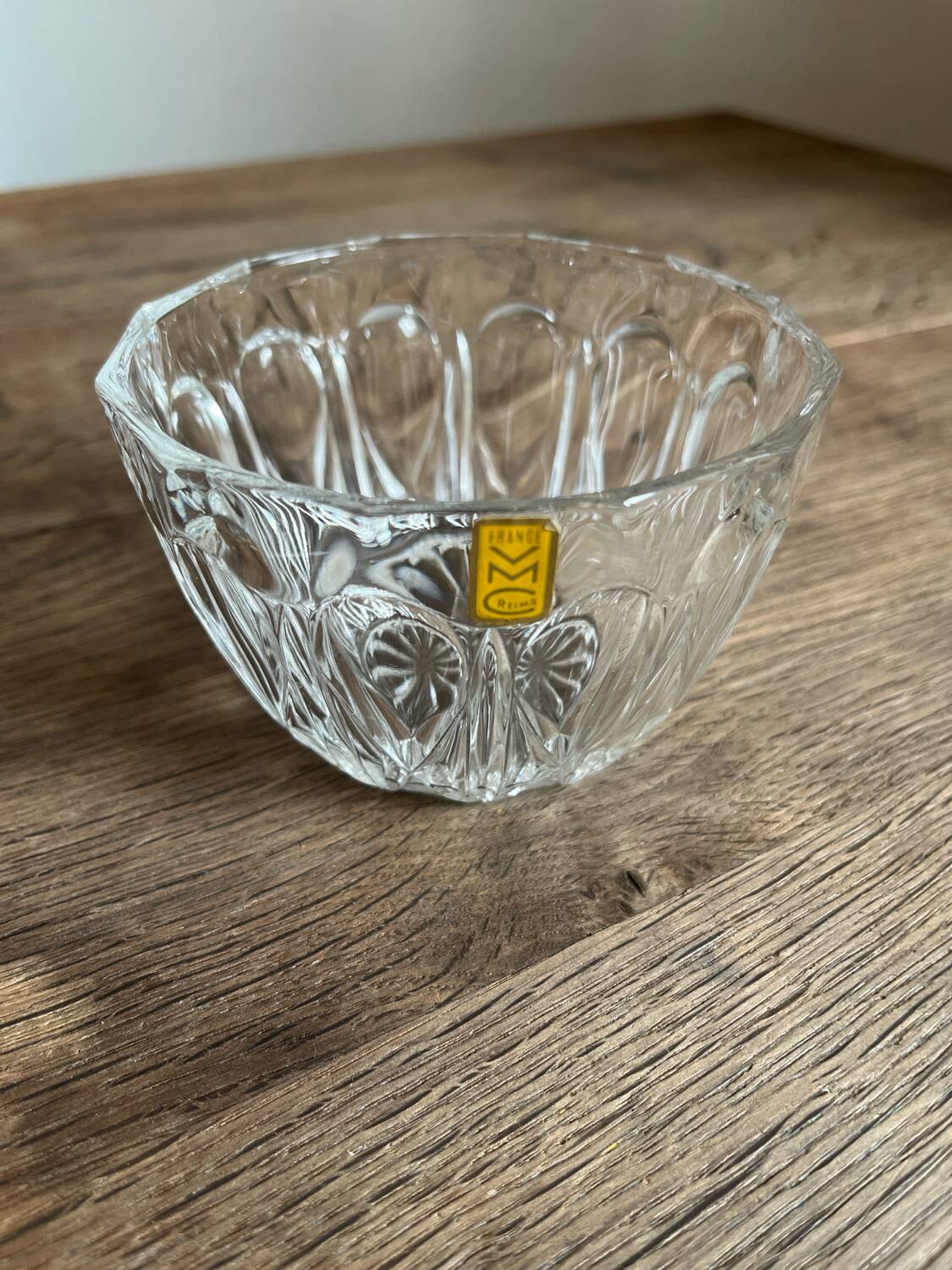 Sucrier en verre ciselé de reims