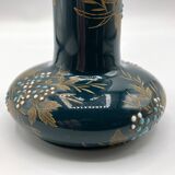 Small Gien vase in enamelled earthenware • Napoleon III