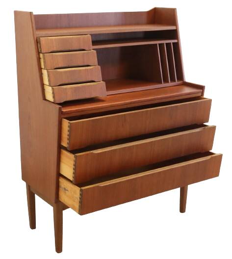 Deens design teak mid century  Secretaire 'Gilleleje'