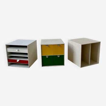 Set of 3 storage cubes Palaset by Ristomatti Ratia for Treston, 1970