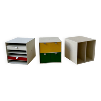 Set of 3 storage cubes Palaset by Ristomatti Ratia for Treston, 1970