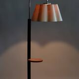 Restored ArtDeco Floor Lamp, J. Halabala, UP Zavody, Walnut Oak, Czechia, 1930s